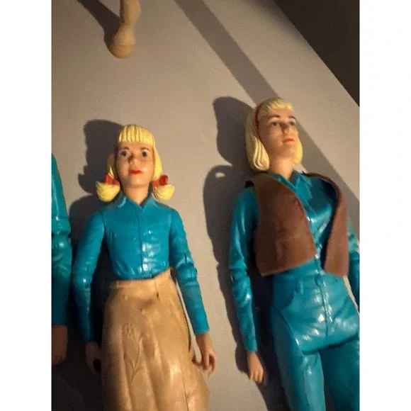 Vintage Marx Toys Johnny West Jane West Figures and Horse Lot Blue Western Style - Picture 4 of 13